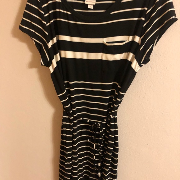 Merona NWT Striped T Shirt Dress, XL - Picture 3 of 6